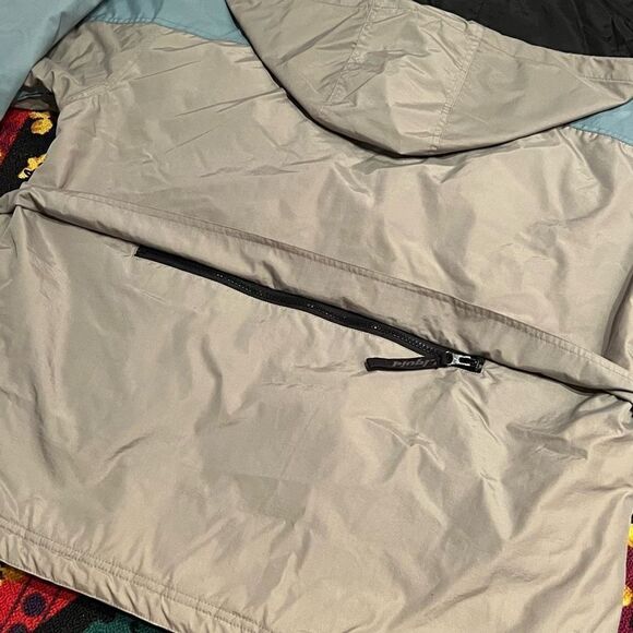 Mens VTG’ 90s LIQUID BLUE Hooded Weatherproof Insulated Jacket / Size Medium - Picture 5 of 8